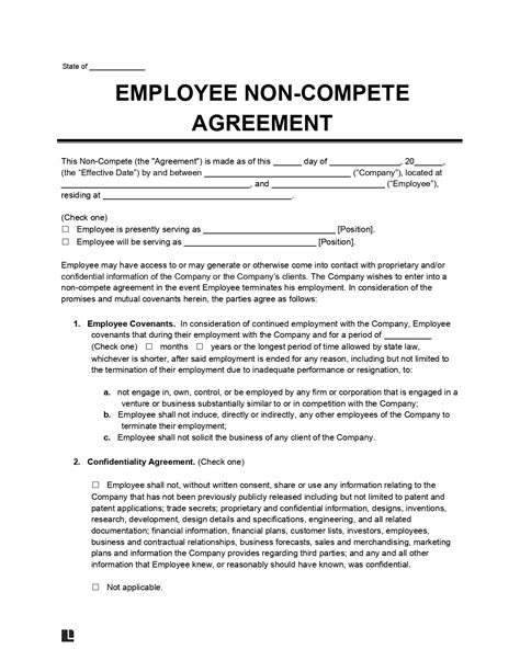 florida employment agreement non compete